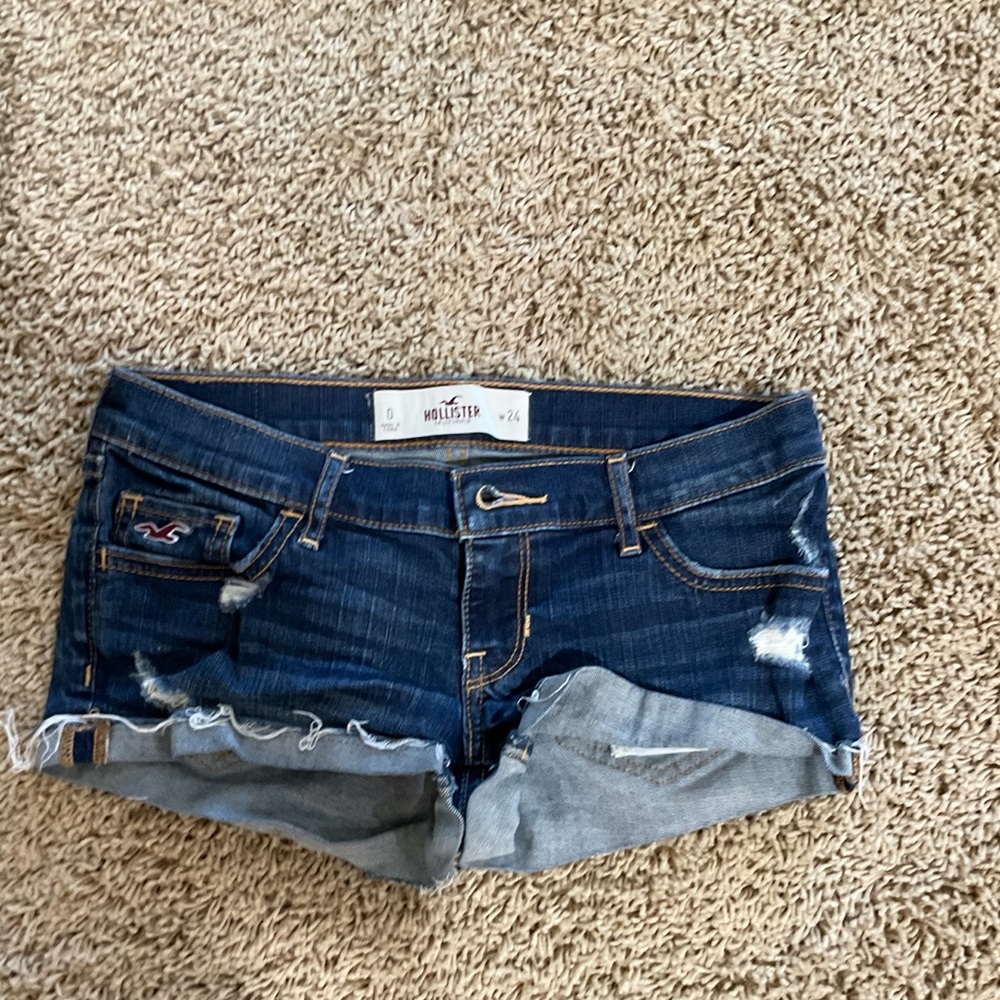 hollister low rise jean shorts